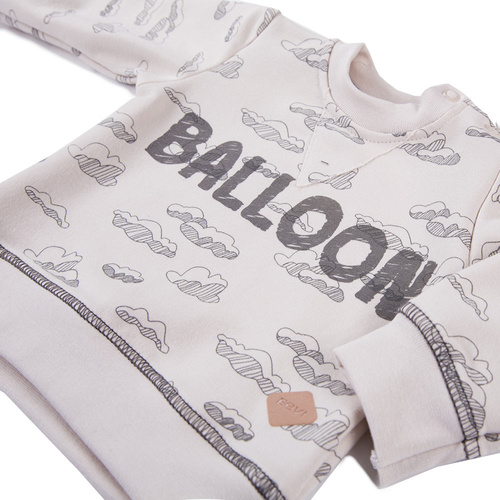 Balloons Eevi Bluza dresowa- beż druk