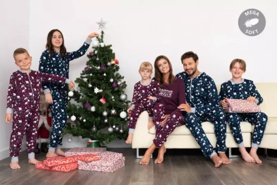 Sid talian Fashion Piżama dla dziecka - druk burgundowy