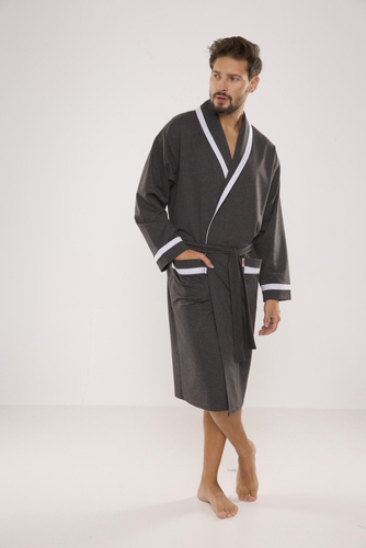 564 Bruno szlafrok męski De Lafense - grafit