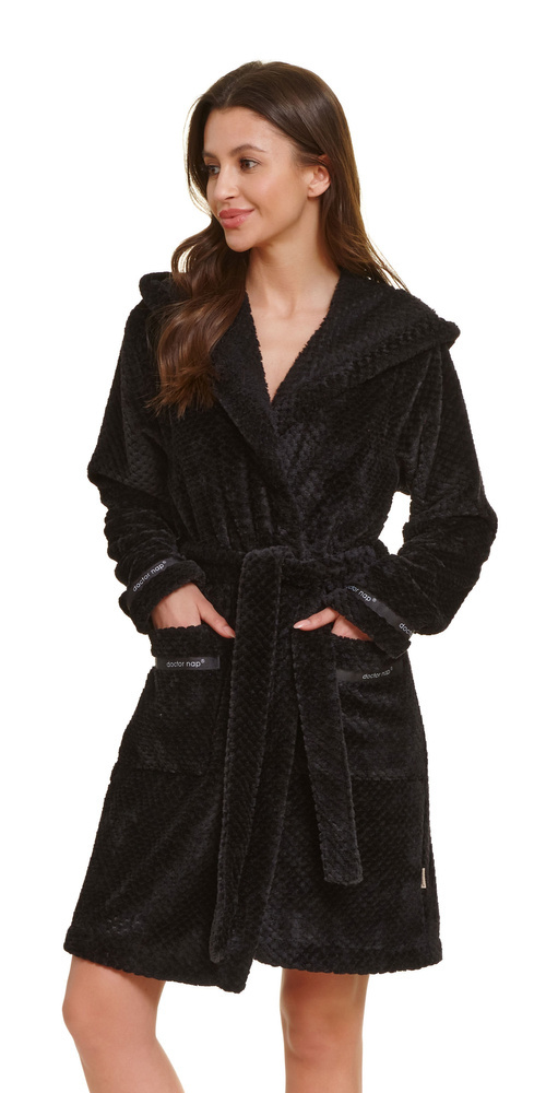 5208 Szlafrok damski Doctor Nap - black