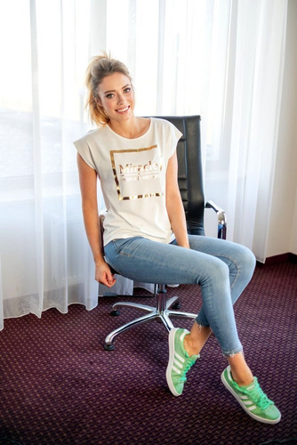 014  Bluzka T-shirt krótki rękaw MIRACLE- granat