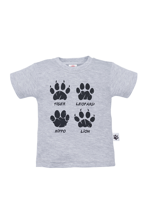 Bluzka bawełniana z krótkim rękawem "WILD WORLD" Makoma czarny