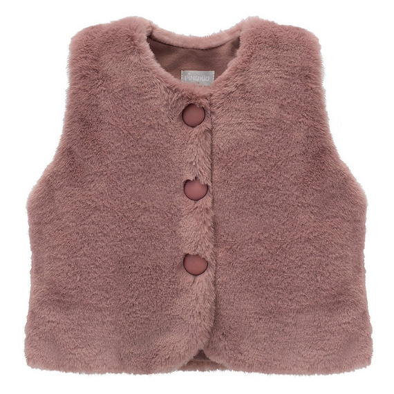 Julia Pinokio Kamizelka na guziki - róż ciemny