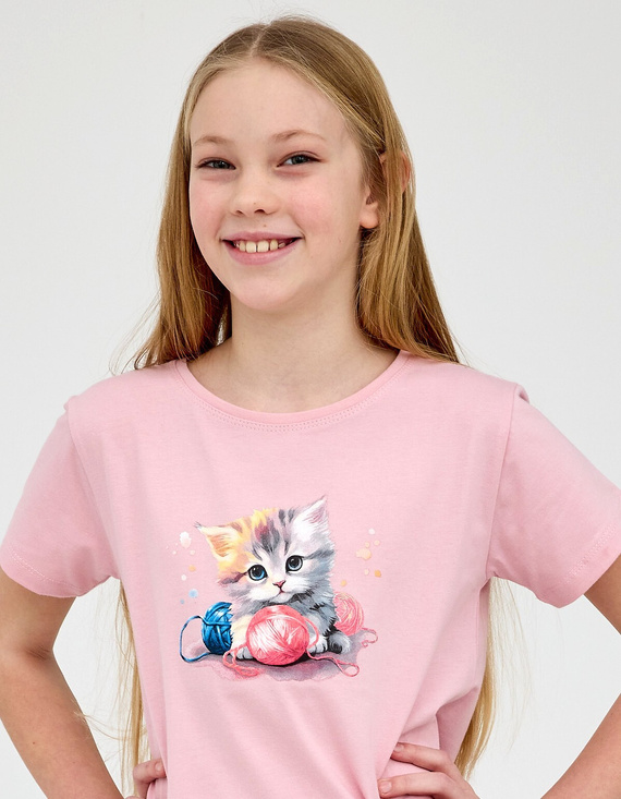 Piżama dziewczęca Cornette 788/122 Kitty bawełna krótki rękaw spodenki