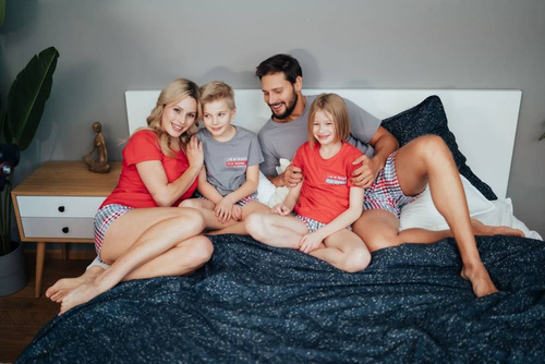 Piżama dziecięca 4432 Unisex Doctor Nap - red