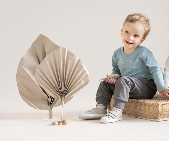 Body z długim rękawem "Slow Life" Pinokio - niebieski