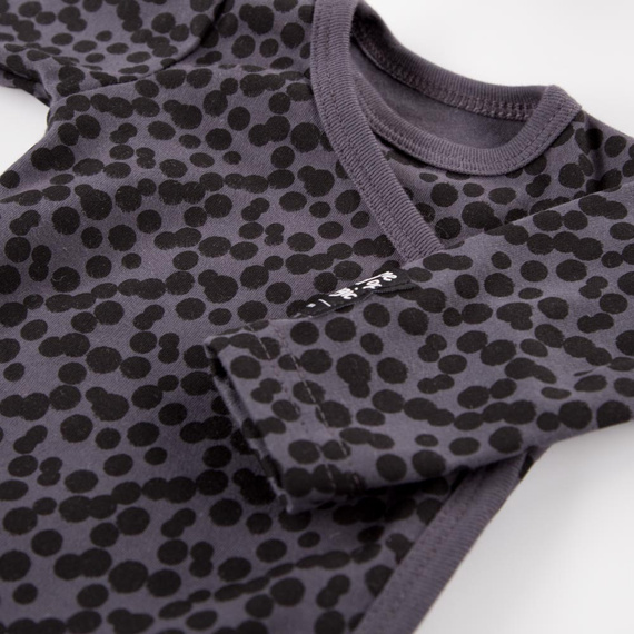 Magic Eevi Body z długim rękawem rozpinane- grafit druk