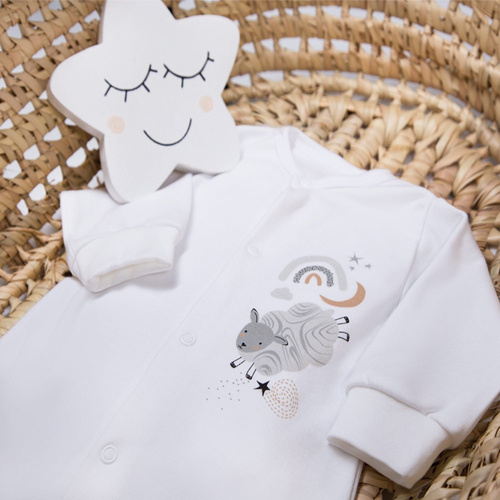 Mellow Ewa Klucze Pajac dla dziewczynki - biały