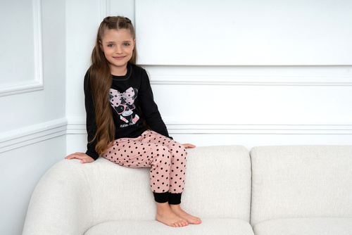 Bonilla Italian Fashion Piżama dziewczęca - czarny/druk 