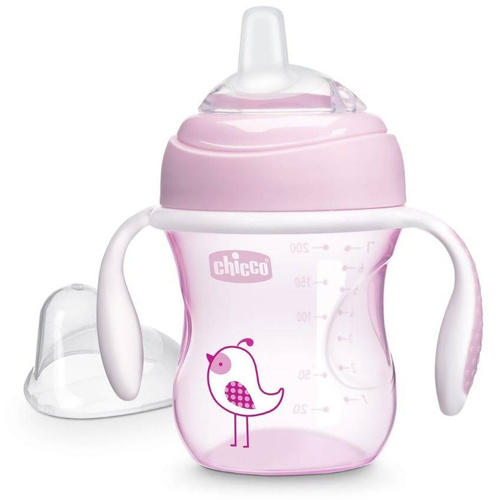 Kubek treningowy  4 m+  200ml Chicco różowy