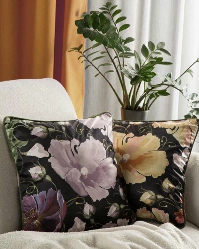 Velvet 116 poszewka welurowa kwiaty Eurofirany fioletowy