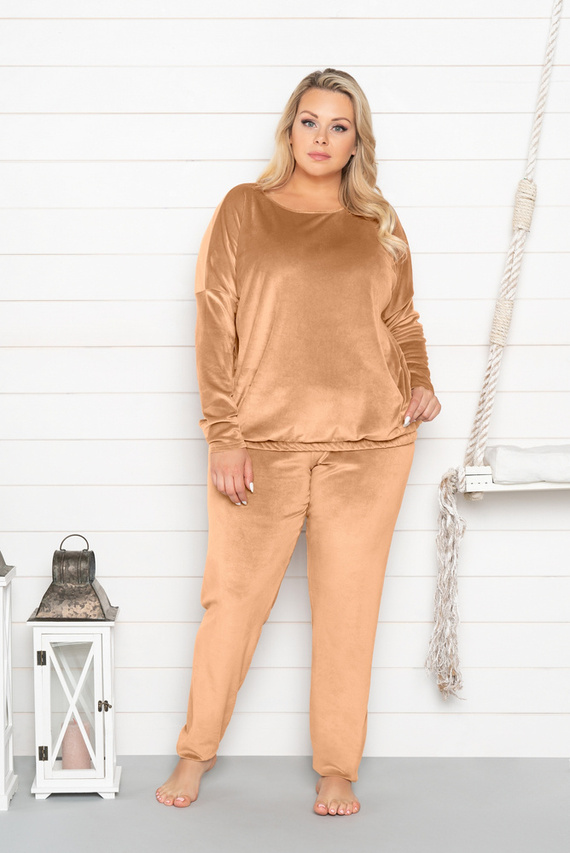 Juga Komplet Damski dł. rękaw, dł. spodnie Italian Fashion camel