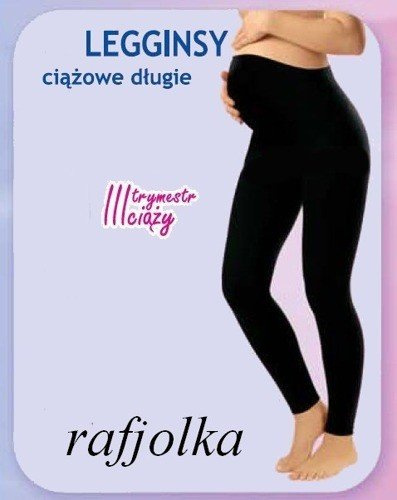 Legginsy Długie Ciążowe Czarne Italian Fashion