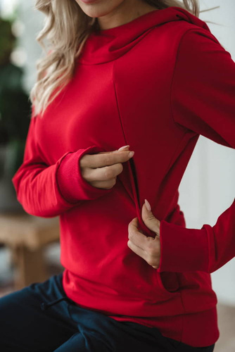 Milk Please Milk&Love bluza do karmienia czerwony