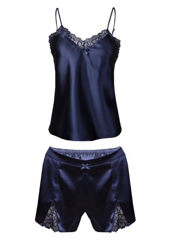 Samantha Piżama Damska satynowa DKaren - granat