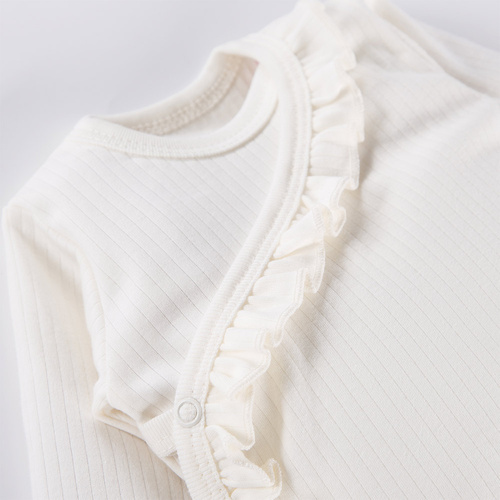 Ceremony Eevi Body rozpinane prążkowane - ecru