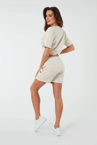 Madri krótkie spodenki damskie Italian Fashion - beżowy