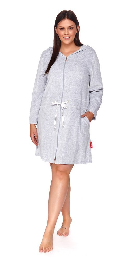 Szlafrok damski Doctor Nap SWO.1008.grey melange