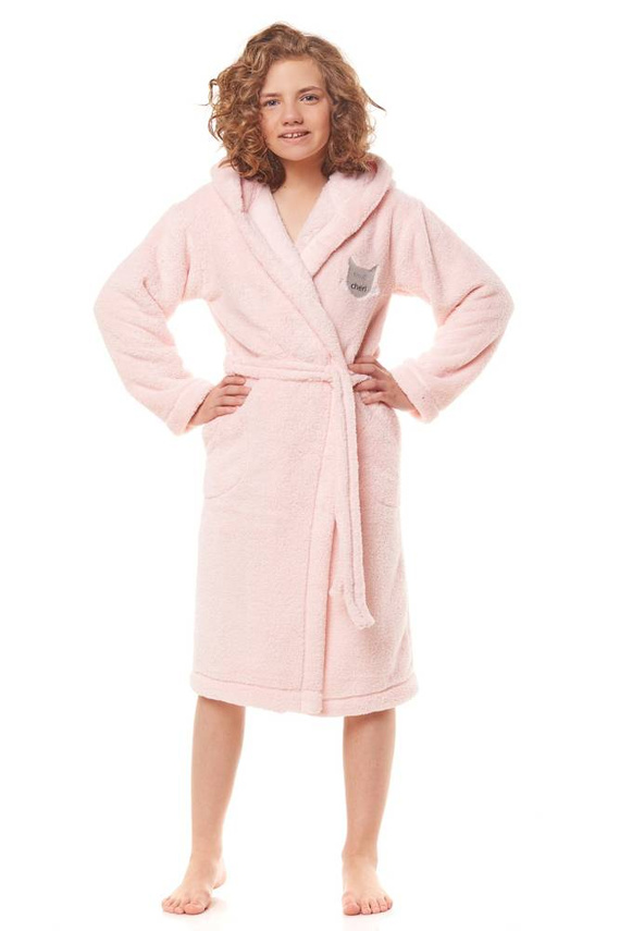 Lota L&L Szlafrok dziecięcy z uszkami - melange