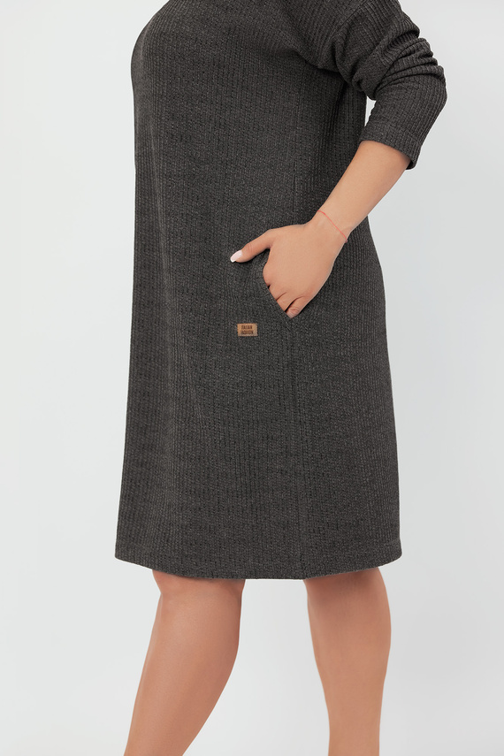 Avira tunika damska długi rękaw Italian Fashion - ciemny melanż