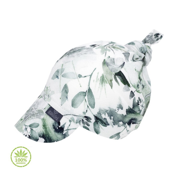 Chustka z daszkiem na gumce 100% Bamboo Woodland- Makaszka