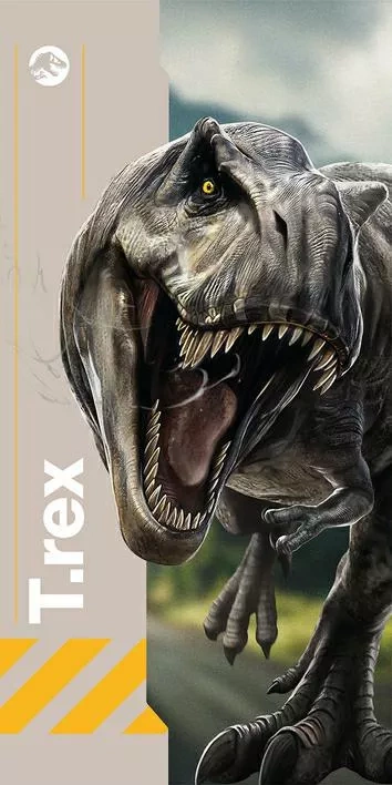 Dinozaur Jurassic World Rebirth Ręcznik plażowy Jerry Fabrics | 100% bawełna