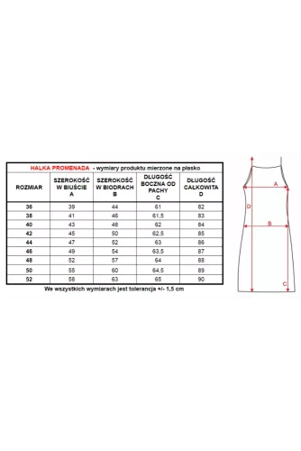 6275 Promenada halka koszula nocna damska Mewa czarny