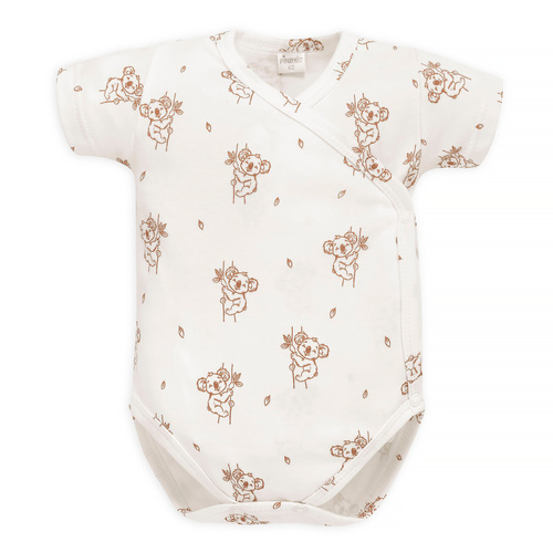 Lovely Day Pinokio Body kopertowe z krótkim rękawem - ecru koala