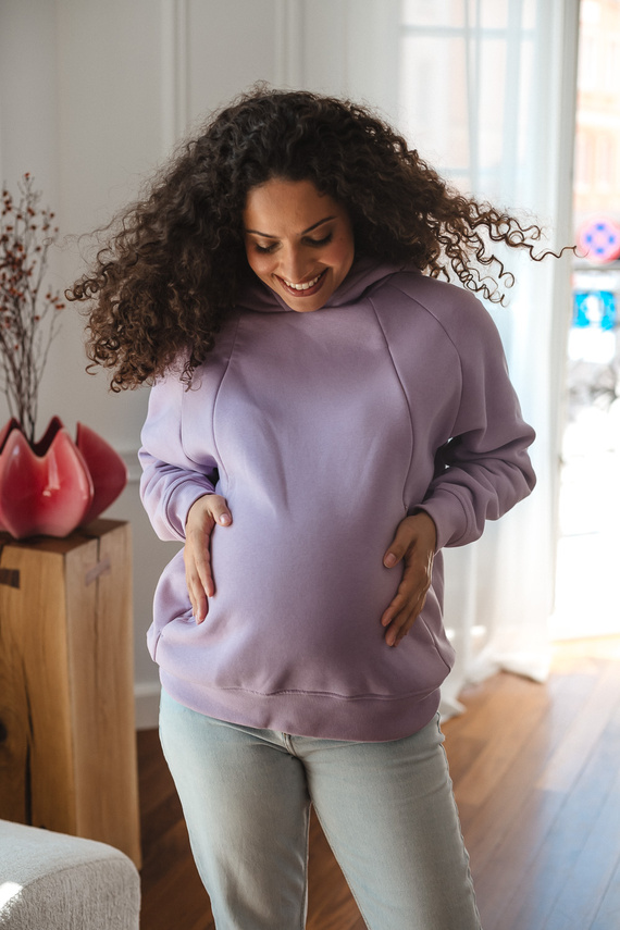 Motherhood Milk&Love bluza do karmienia oversize fioletowy