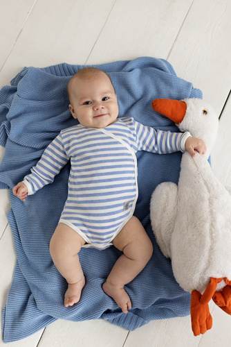 "Greco" Makoma Body dzidziuś z długim rękawem niebieski