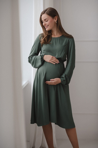 Lovely Dress Midi sukienka ciążowa i do karmienia Milk&Love miętowy