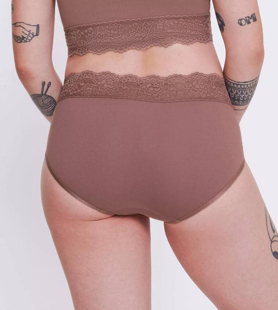 Romance Midi Figi Damskie Sloggi - Cacao