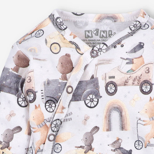 ABN-4701/SAM Cute Cars Body kopertowe z bawełny organicznej Nini druk