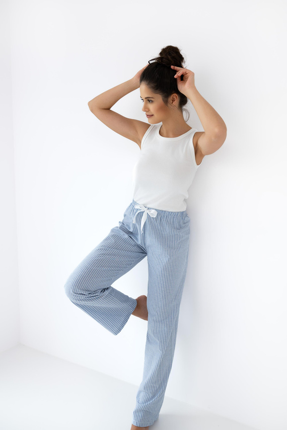 Sensis Dagna Piżama Damska - śmietankowy niebieski