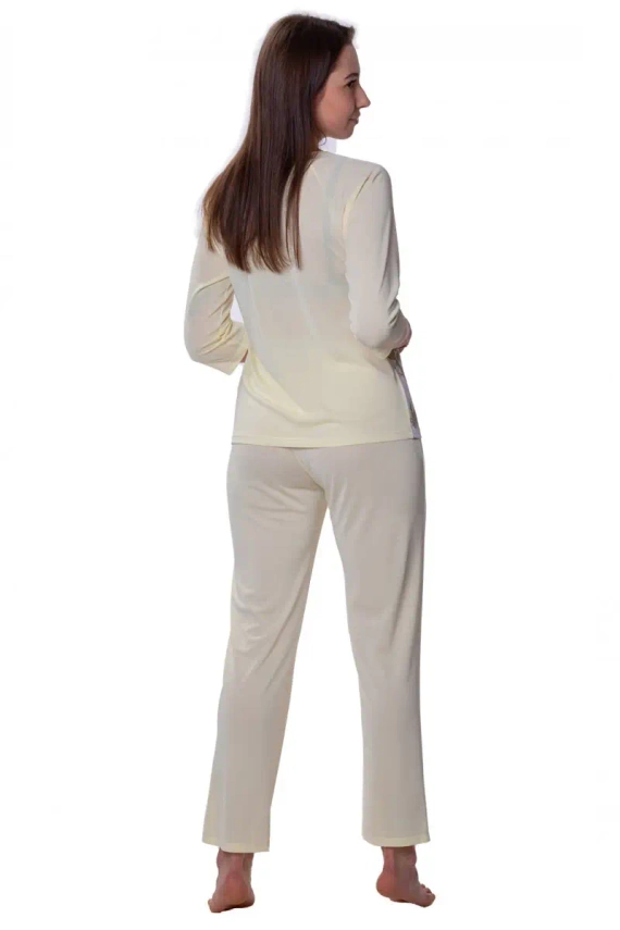 86613 Botanica Piżama damska Mewa kremowy