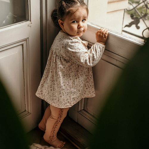 Bloom Eevi Legginsy prążkowane - bordowy