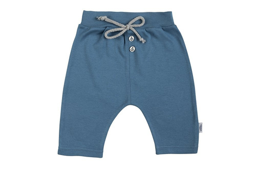 "BLUE SEA" Makoma Spodnie niemowlęce 3/4 niebieski kotwice