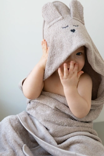 Ręcznik bambusowy z uszami Yosoy - szary