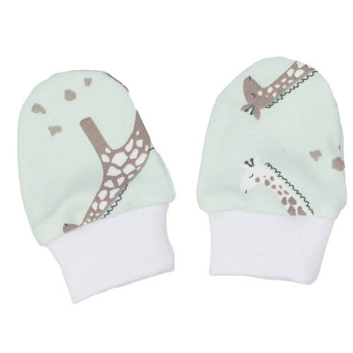 Żyrafki Martex niedrapki rękawiczki miętowy