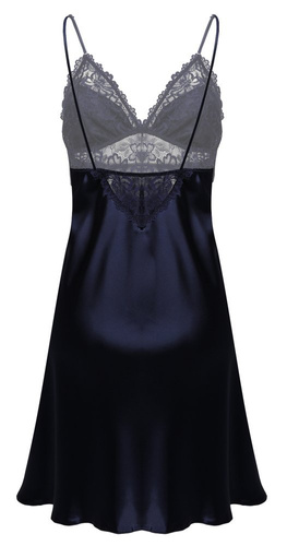 Alice Halka satynowa koszulka damska DKaren - granatowa 