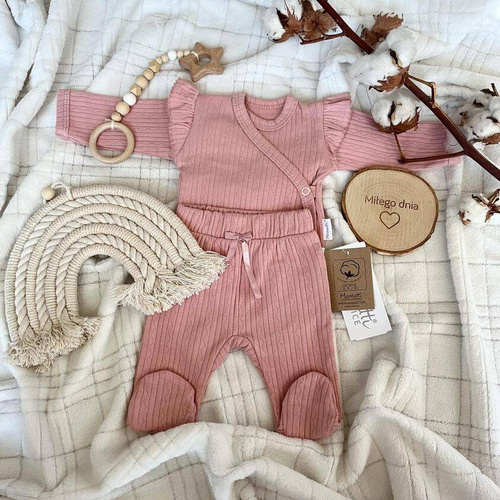 PDAG006 EkoBaby Mamatti Półśpiochy niemowlęce - różowy