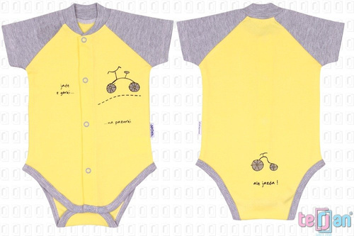 Body rozpinane krótki rękaw "BIKE" zielony Terjan