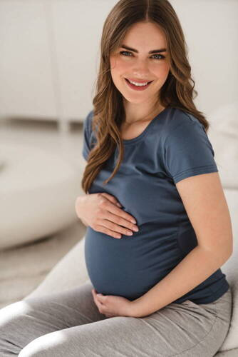 Belly Milk&Love bluzka ciążowa niebieski