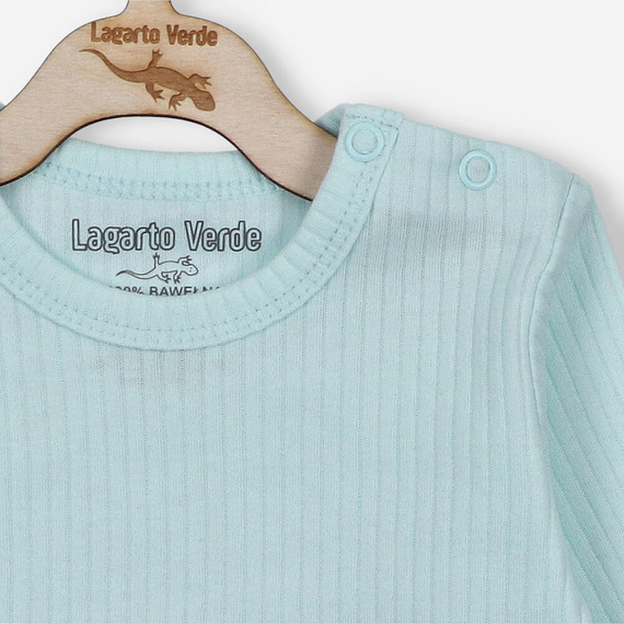 Lagarto Verde Bluzka z dzianiny prążkowej - niebieski