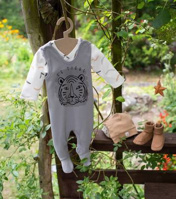 Le Tigre Pinokio Śpiochy niemowlęce - szary