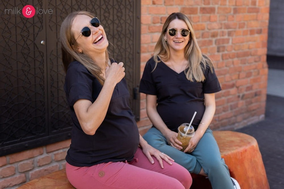 Bluzka ciążowa i do karmienia M-Shirt V-neck Milk&Love grafitowa