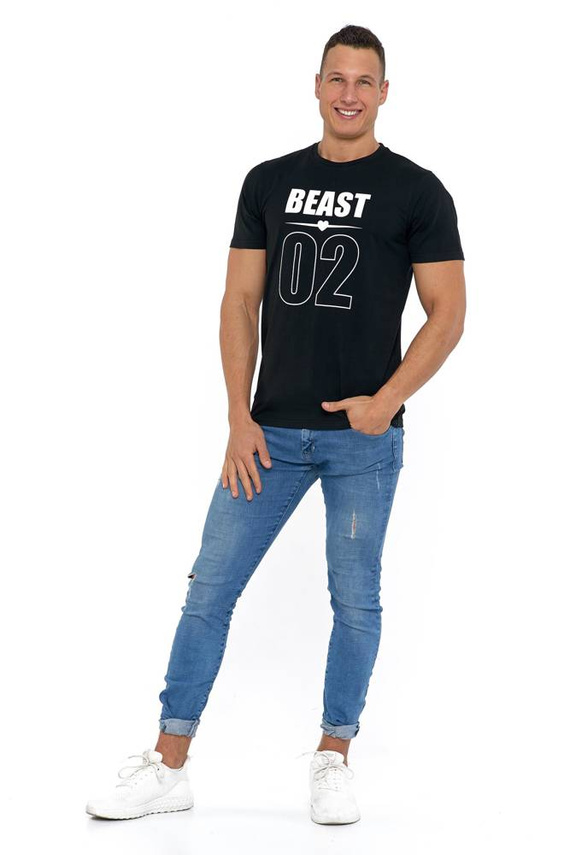 OTS1500-101 Moraj Bluzka męska walentynkowa - czarny