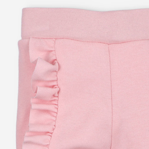 ABN-4764/JRÓ Pink Flowers Spodnie dresowe z bawełny organicznej Nini różowy 