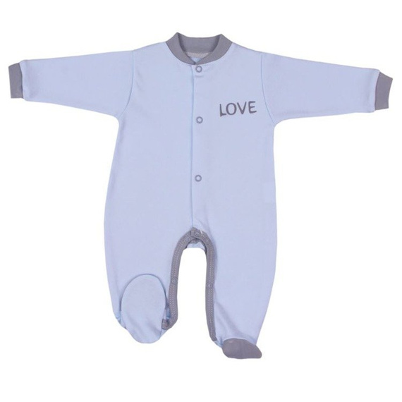 Pajac bawełniany "LOVE" Terjan - różowy