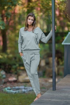 Karina Komplet Damski długi rękaw, spodnie Italian Fashion - miętowy 
